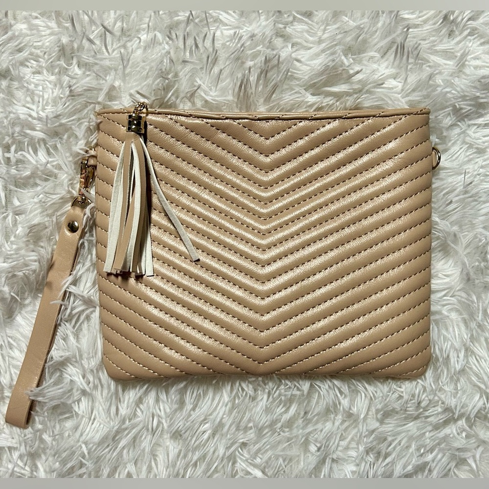 Elegant Tan Quilted Women's Bag